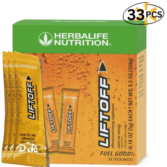 Herba life. Nutrition Liftoff Stick Pack Ignite Me Orange Instant Energy Drink 33 Stick Pack