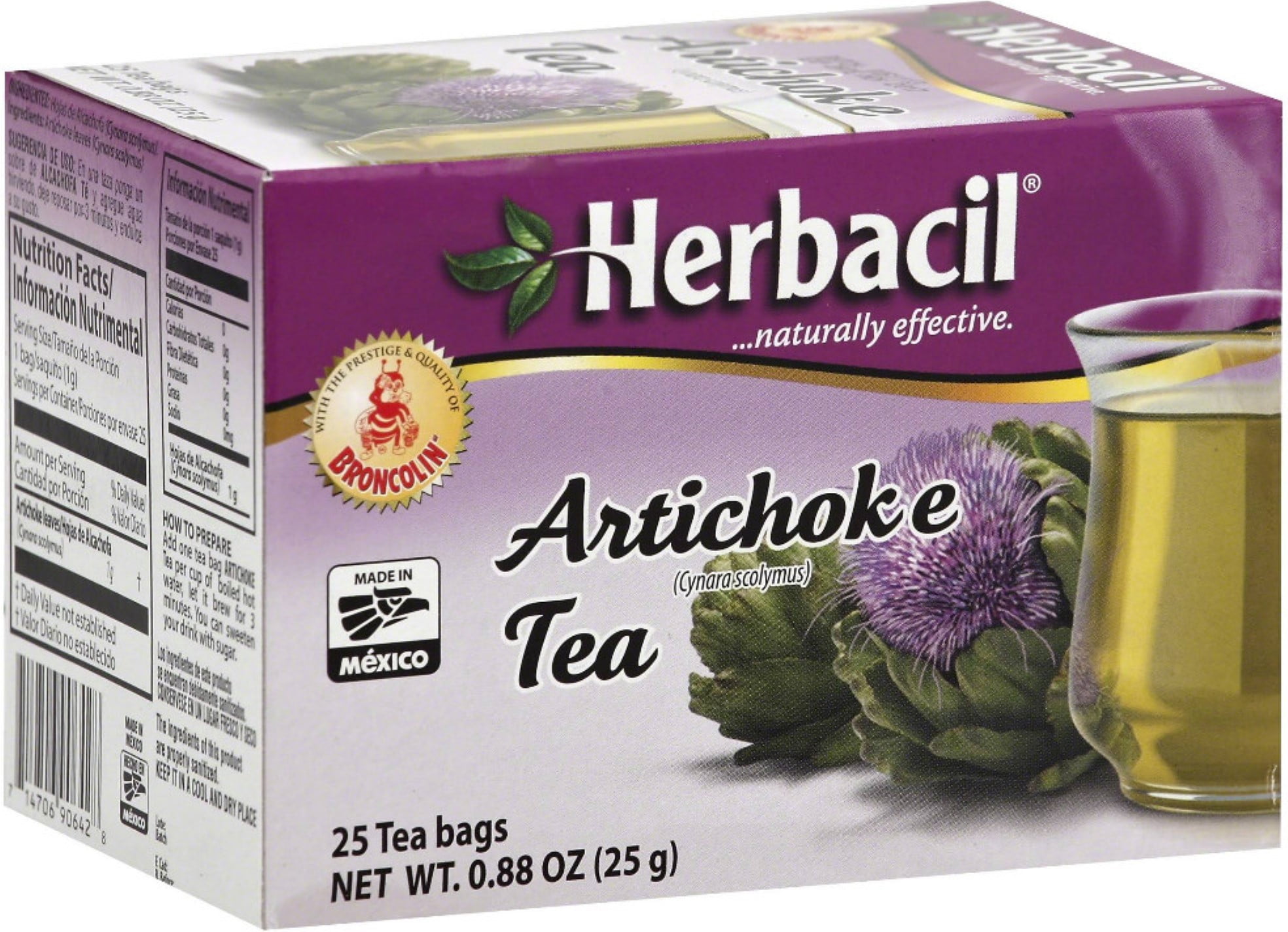 Herbacil Artichoke Tea, 25 ea (Pack of 4)
