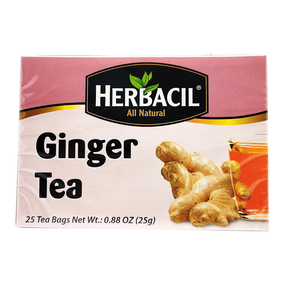 Herbacil Ginger Herbal Tea. Supports a Healthy Digestion and Immune
