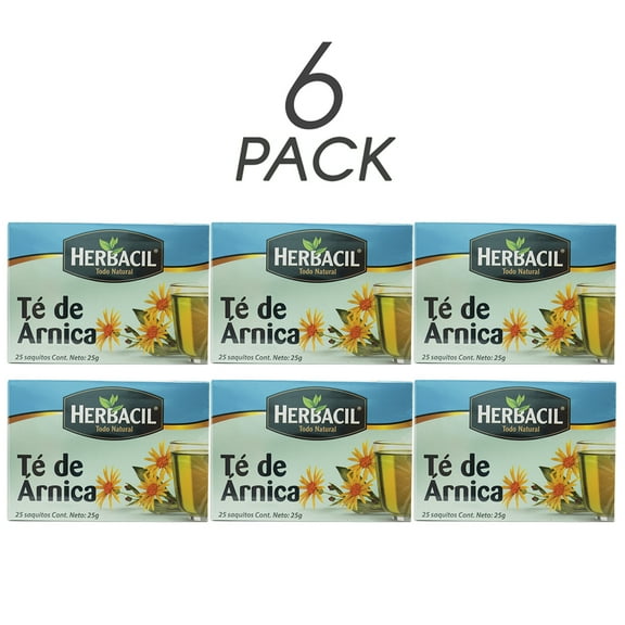 Herbacil, Natural Arnica, Herbal Tea Bags, 150 Ct (6 Boxes of 25)