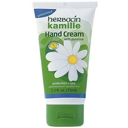 Herbacin Herbacin kamille unscented hand cream 2.5 fluid ounce, Green, 2.5 Fl Oz