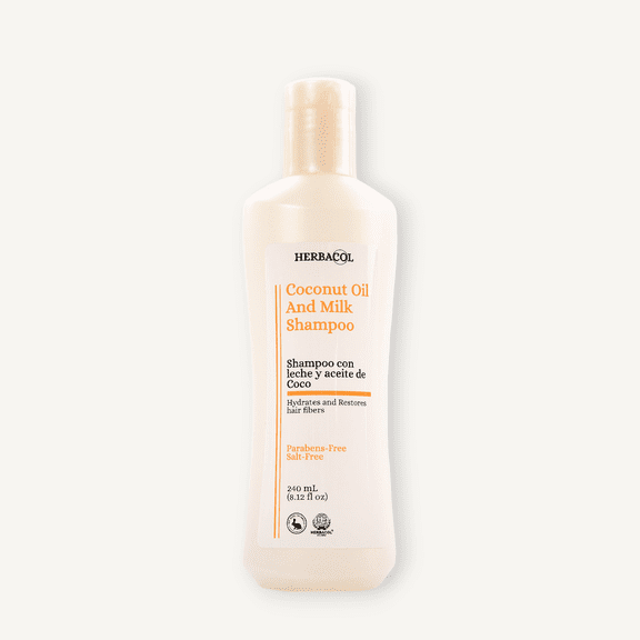 Herbacol Coconut Oil and Milk Shampoo 16.9 fl oz | Herbacol Shampoo con Leche y Aceite de Coco 500ml |Sulfate-free shampoo