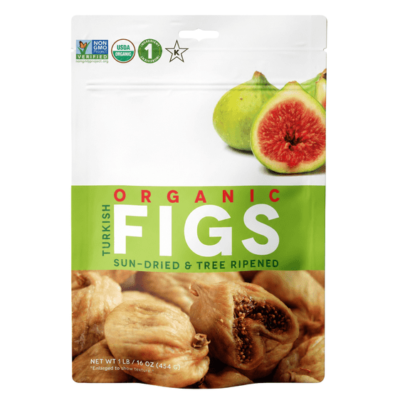 Herbaila Dried Turkish Figs, Whole Sun-Dried Figs, Naturally Sweet Chewy Fruit Snack, 16 oz