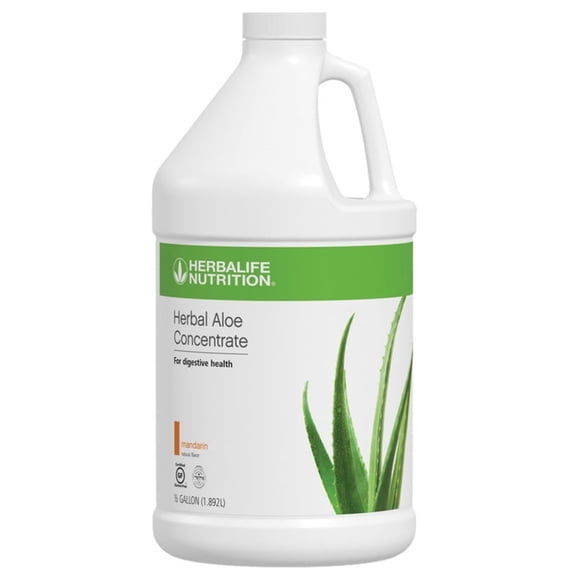 Herbal Aloe Concentrate Herba life: Half Gallon (1.9L) (Mandarin Flavor) 0 calories, 0 g sugar, Gluten-Free