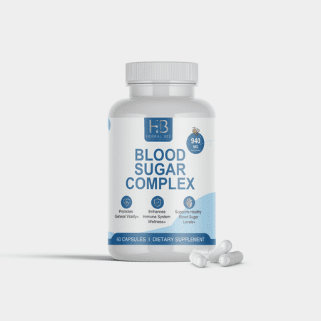 Herbal Bee Blood Sugar Supplement, Blood Sugar Support with Berberine, 940 mg, 60 Count