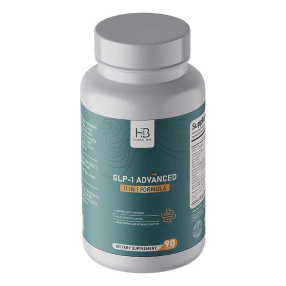 Herbal Bee GLP-1 Advanced 11-in-1 Formula with Berberine, Gymnema Sylvestre, and Resveratrol, 90 Count