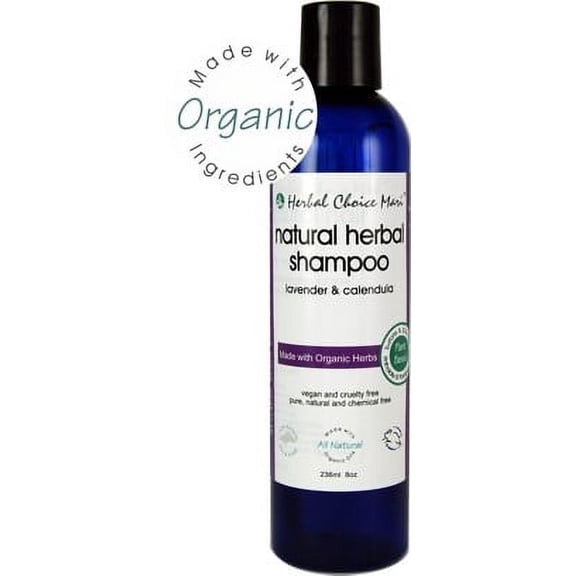 Herbal Choice Mari Natural Shampoo Lavender & Calendula 236ml/ 8oz Squeeze Bottle (Made with Organic)