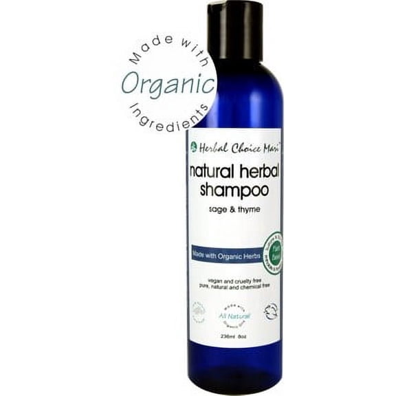 Herbal Choice Mari Natural Shampoo Sage & Thyme 236ml/ 8oz Squeeze Bottle (Made with Organic)