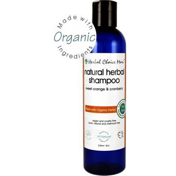 Herbal Choice Mari Natural Shampoo Sweet Orange & Cranberry 236ml/ 8oz Squeeze Bottle (Made with Organic)