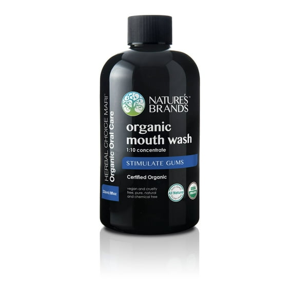 Herbal Choice Mari Organic Mouth Wash, 1:10 Concentrate; 8floz BPA-Free Plastic