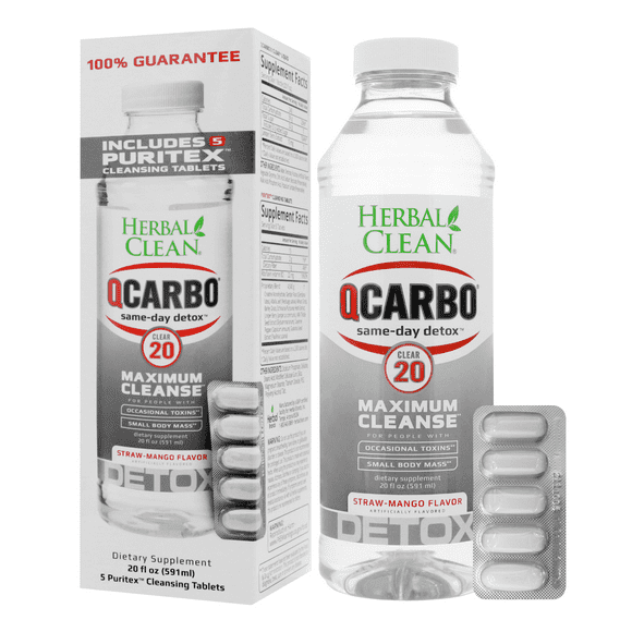 Herbal Clean Same-Day Premium Detox Drink 20oz - Strawberry Mango