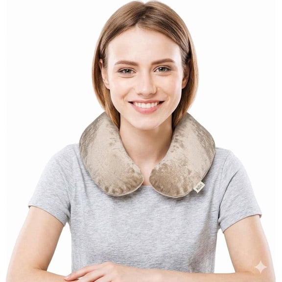 Kozi Warm & Cooling Herbal Aromatherapy Neck Wrap for Soothing Muscle Pain and Tension Relief Therapy in Kohl (Jute)