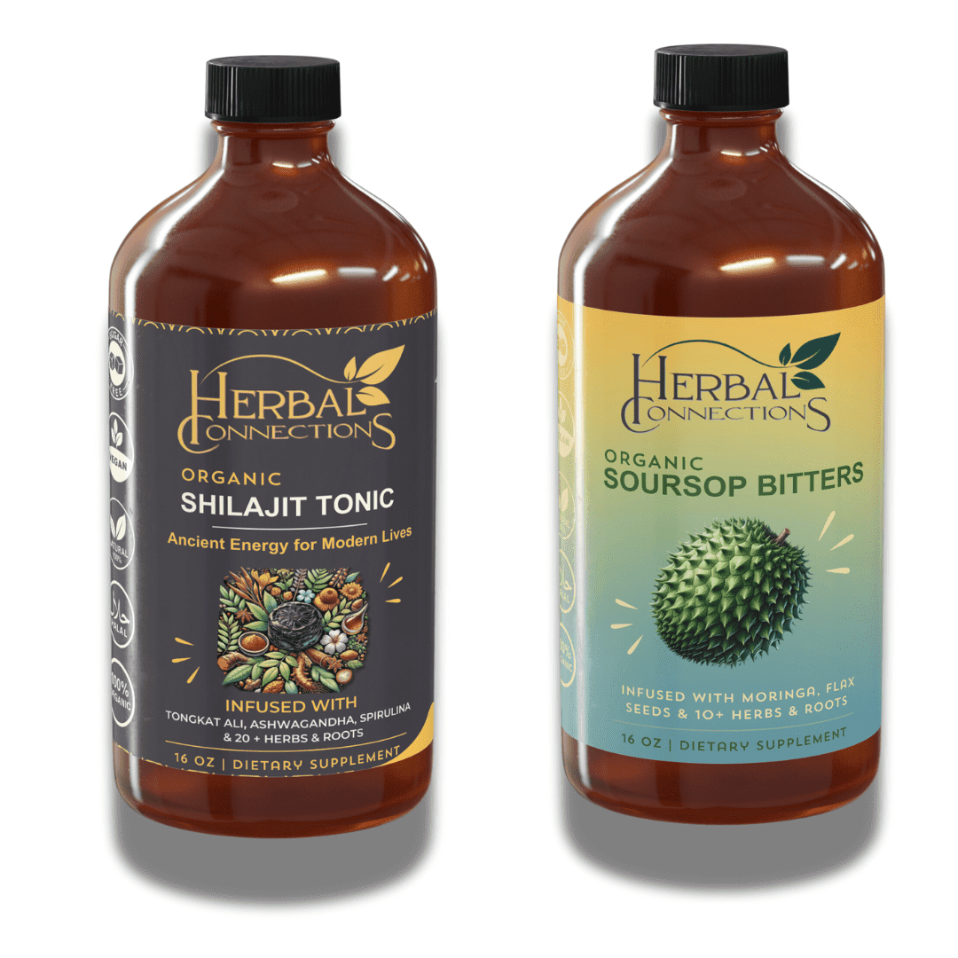 Herbal Connections Soursop Bitters + Shilajit Tonic - 16oz Organic