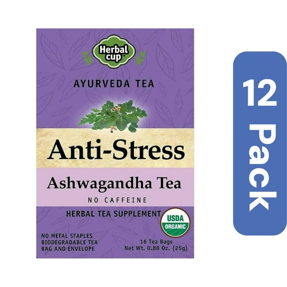 Herbal Cup Anti-Stress Ashwagandha Tea 16 Bags (Pack Of 12)