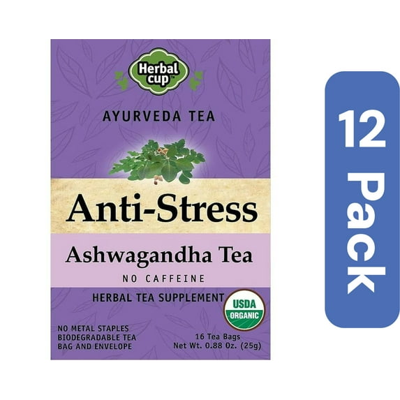 Herbal Cup Anti-Stress Ashwagandha Tea 16 Bags (Pack Of 12)
