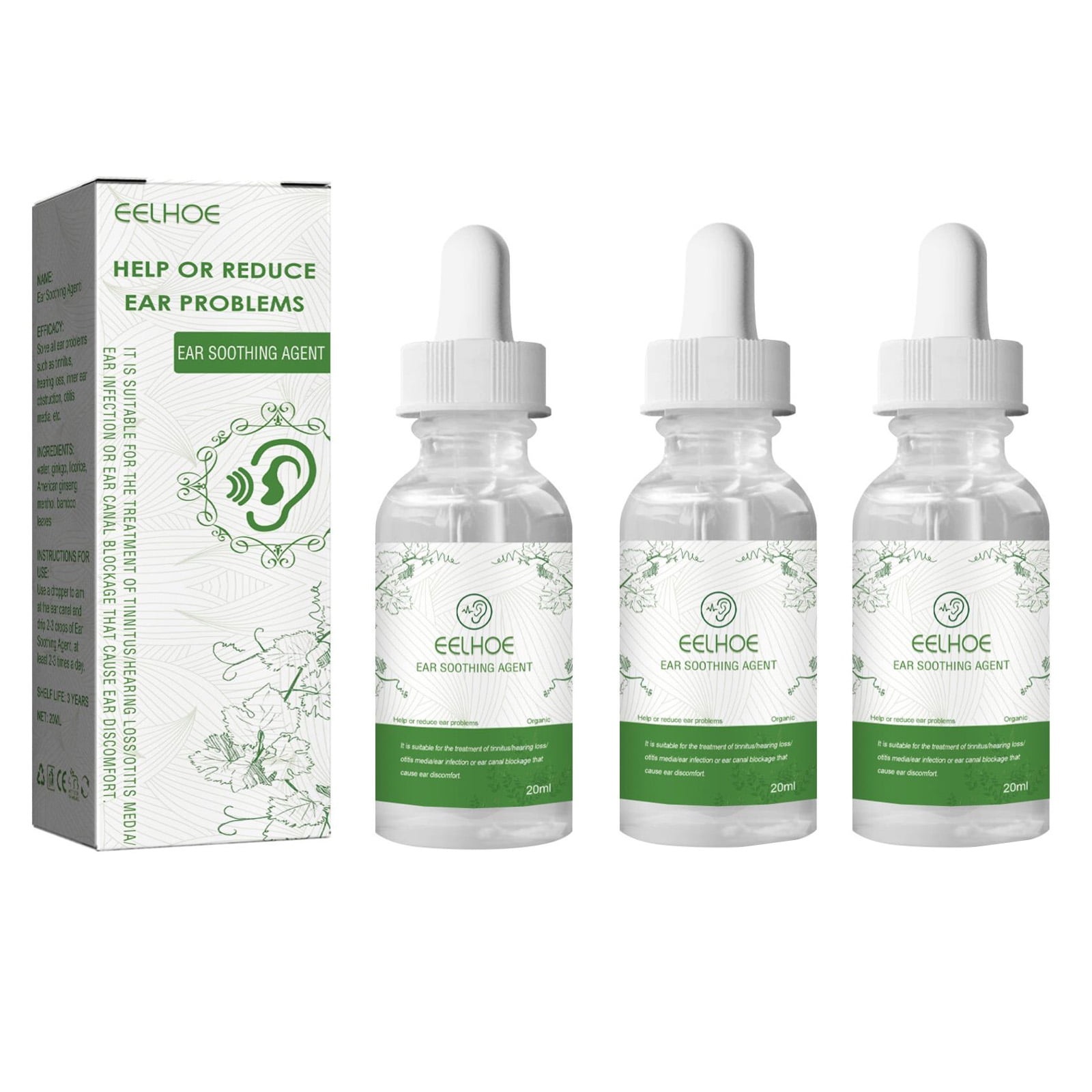 Herbal Drops For Tinnitus, Ear Soothing Agent, Natural Organic Herbal