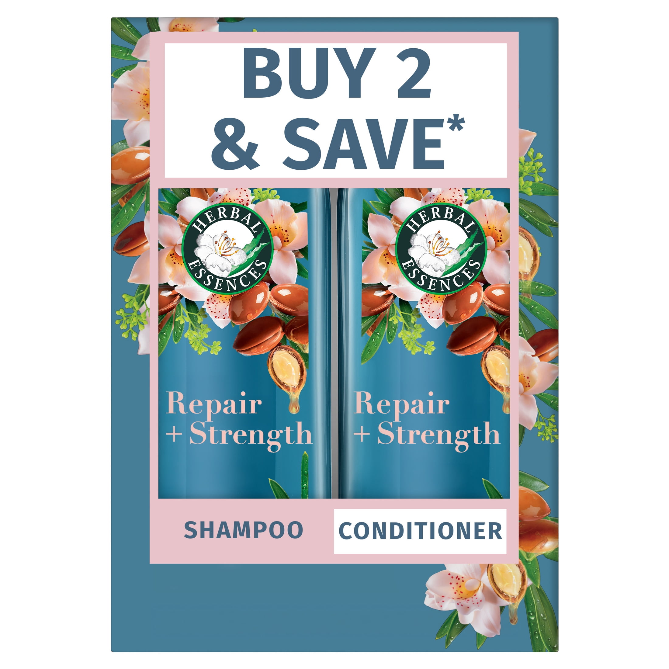 Herbal Essences Argan Repair Shampoo and Conditioner Set, 13.5 fl