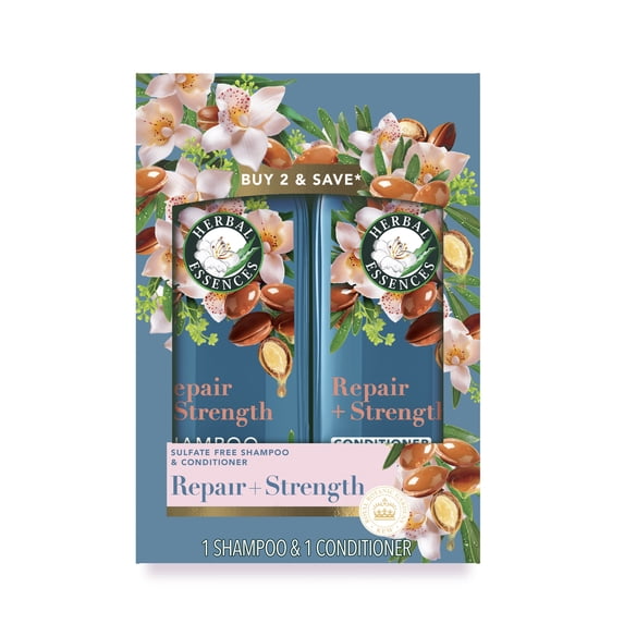 Herbal Essences Repair + Strength Argan Oil Shampoo & Conditioner Dual Pack, 13.5 fl. oz. Each