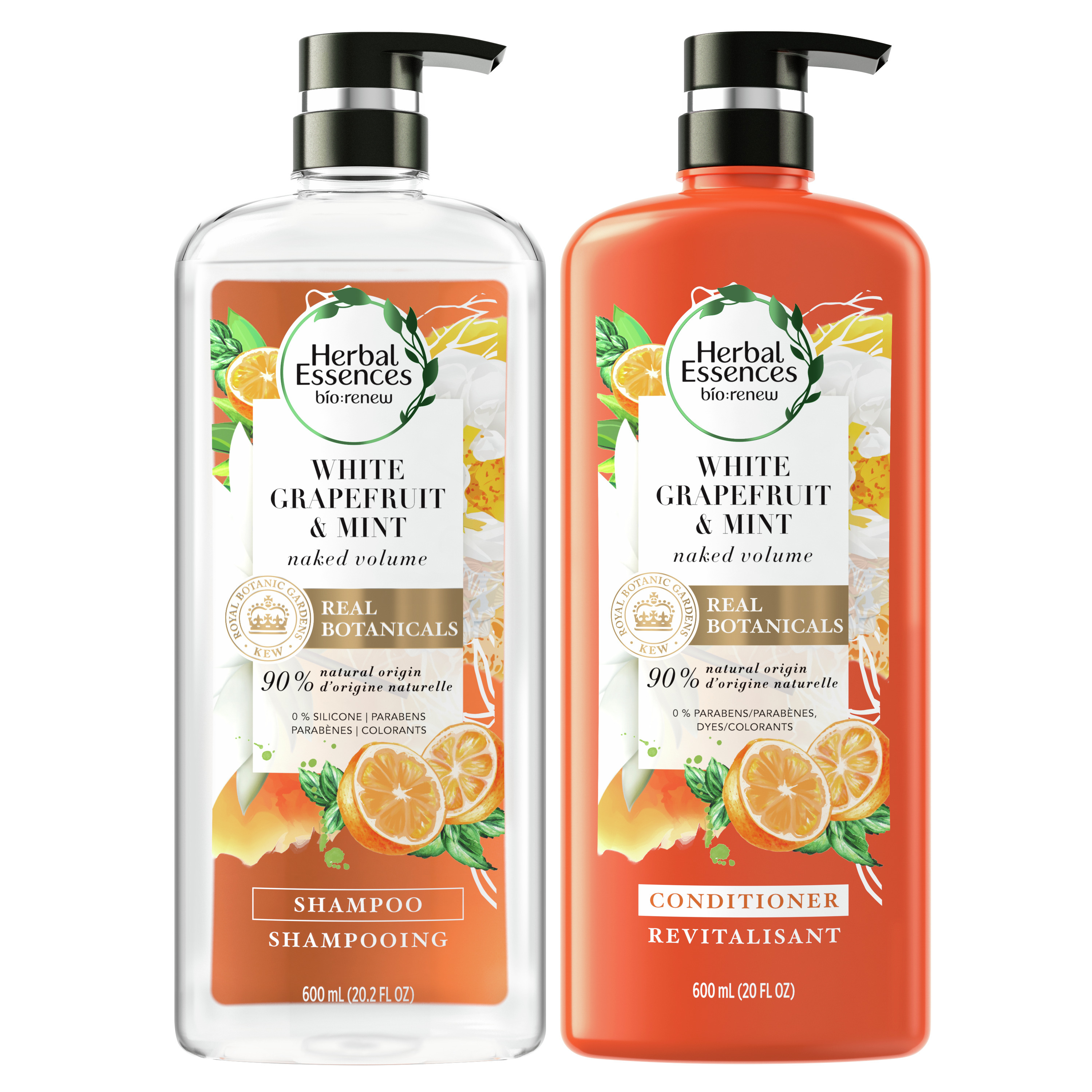 Herbal Essences Bio:Renew White Grapefruit & Mosa Mint Shampoo and Conditioner Set, 20.2 fl oz Each - image 1 of 6