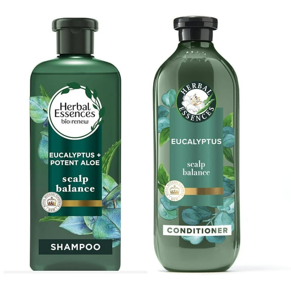 Herbal Essences Eucalyptus Sulfate Free Shampoo & Conditioner Set, Scalp Balance, for All Hair Types, 13.5 fl oz