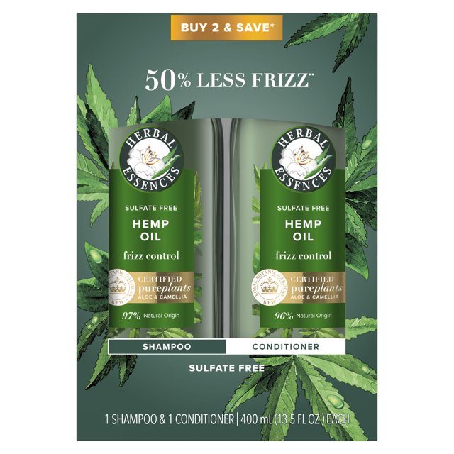Herbal Essences Hemp & Aloe Frizz Control Shampoo & Conditioner 13.5 fl