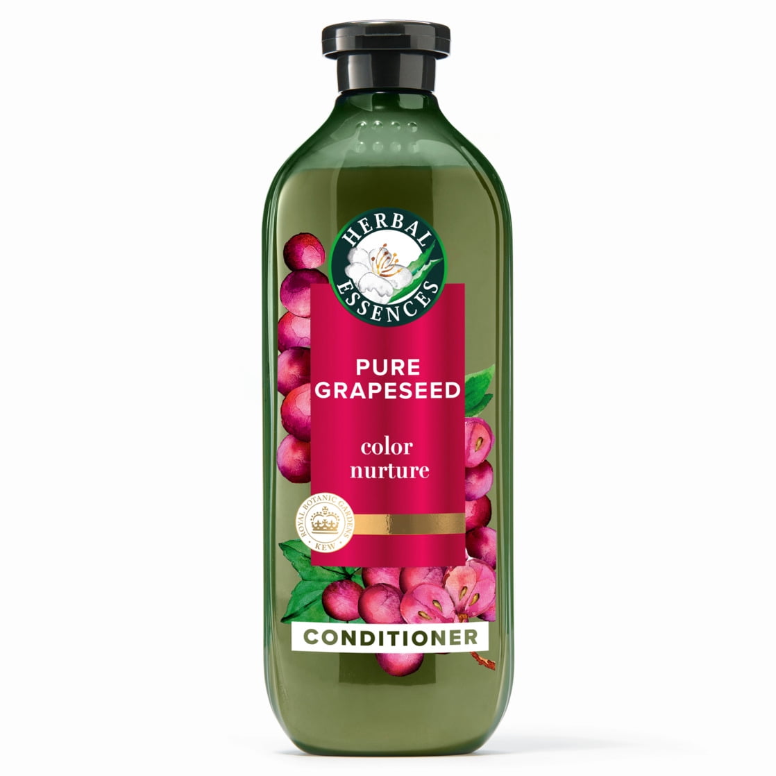 Herbal Essences Pure Grapeseed Color Nurture Conditioner, 13.5 fl oz, Hair Protection and Color Nourishment, with Camellia Oil and Aloe Vera, For All Hair Types, Especially Color Treated Hair.