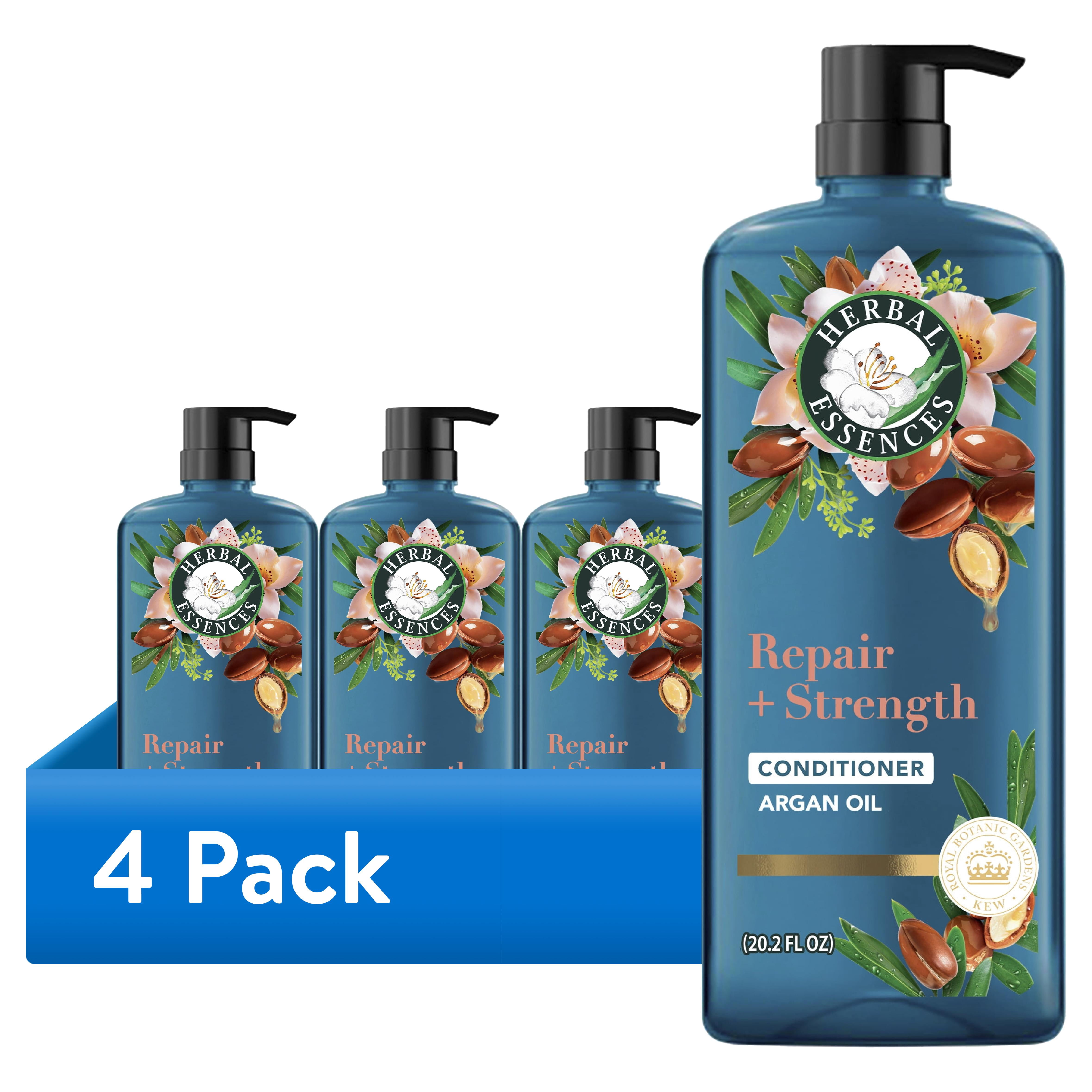 (4 pack) Herbal Essences Repair + Strength Argan Oil Conditioner, Paraben-Free, 20.2 fl oz