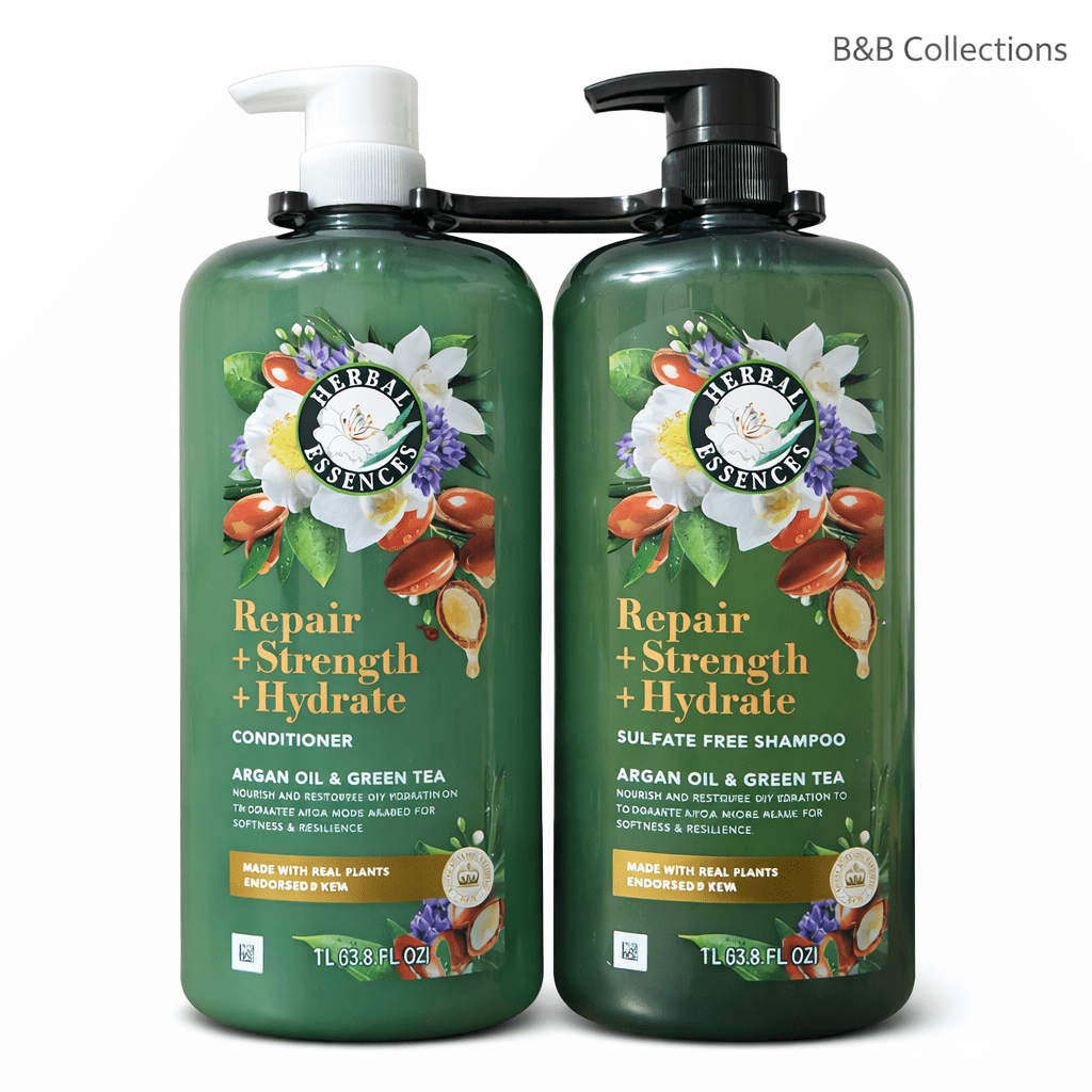 Herbal Essences Repair + Strength + Hydrate Shampoo & Conditioner Set, Argan Oil & Green Tea, 33.8 fl oz Each