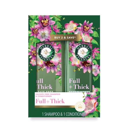 Herbal Essences Full + Thick Passionflower Shampoo and Conditioner Dual Pack, 13.5 fl oz Each