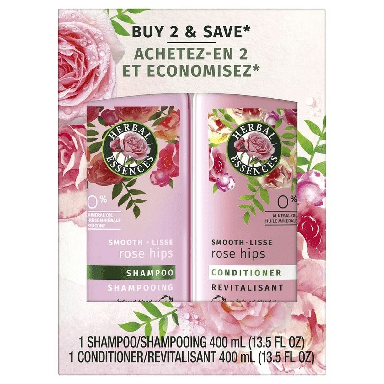 Herbal Essences Shampoo and Conditioner Set, All Hair Types, Rose Hips
