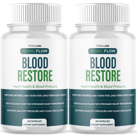 Herbal Flow Blood Restore Advanced Formula Blood Support for Health and Wellness 120 Capsules