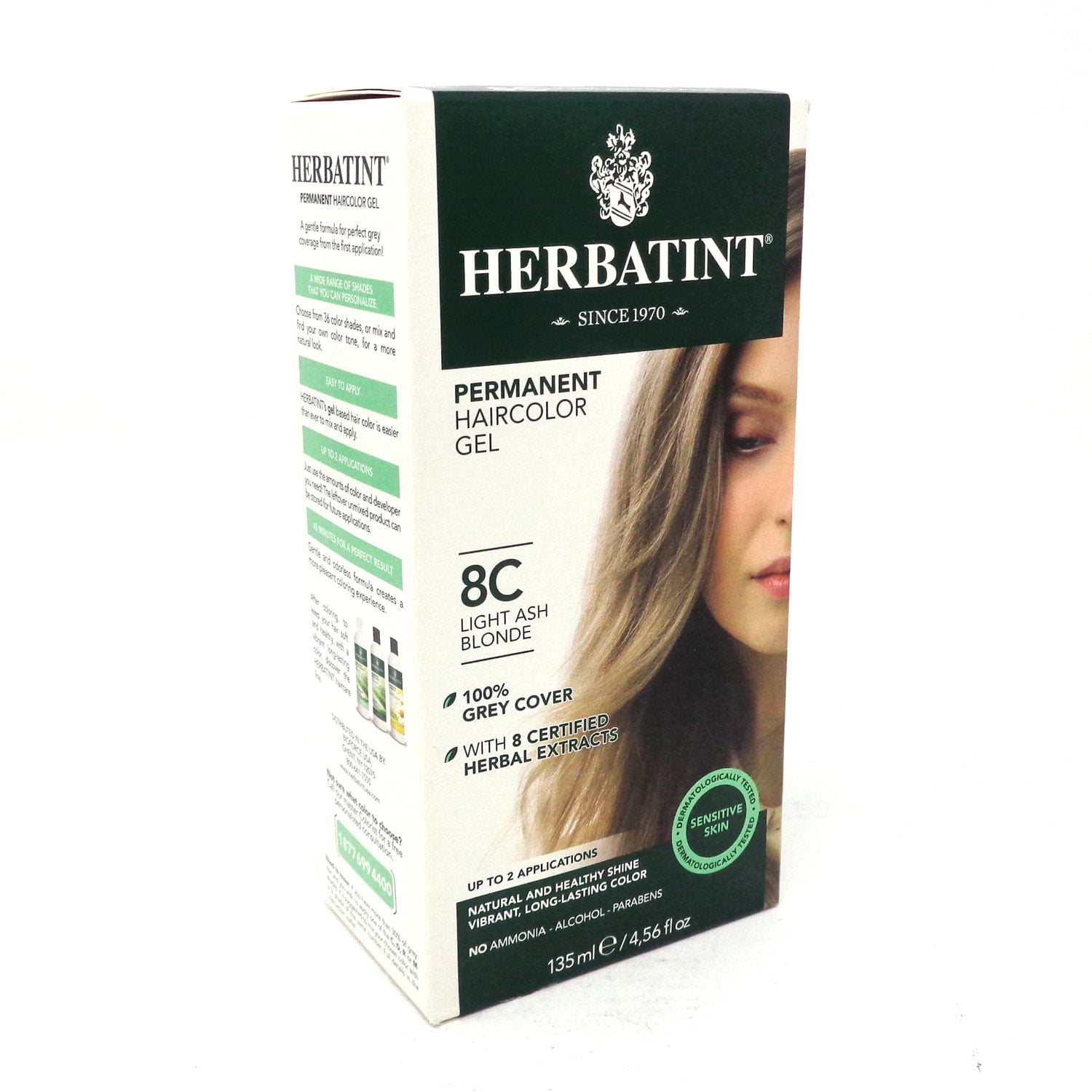 Herbal Hair Color 8c Light Ash Blonde By Herbatint Hair Products