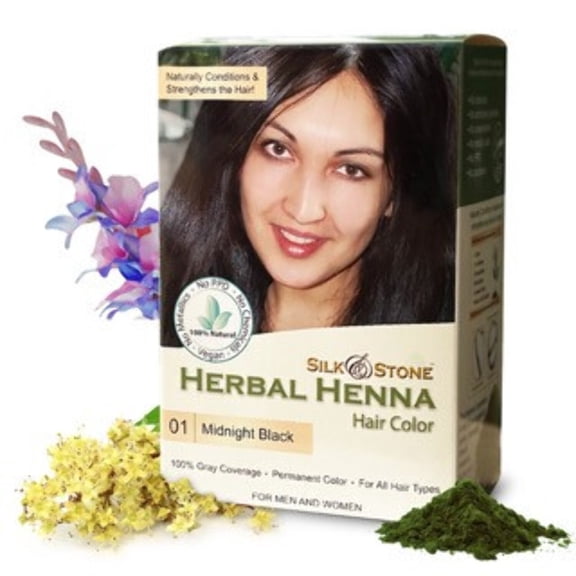 Herbal Henna Hair Color #01:Midnight Black