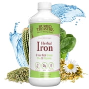 Buried Treasure Herbal Iron Whole Food Complex Liquid, 16 Fl Oz