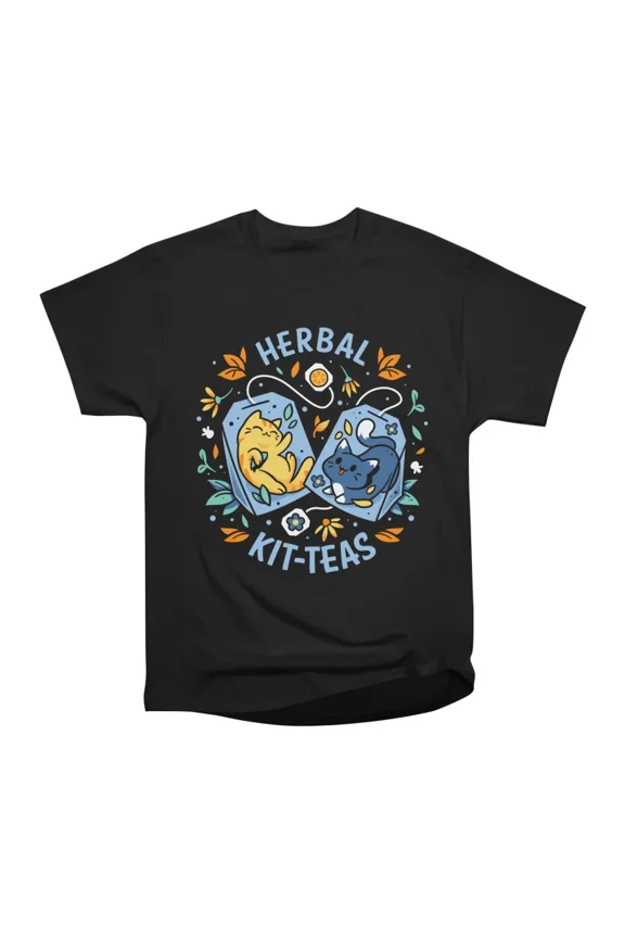 Herbal Kitteas Happy Cats Tea T-Shirt Tee Gift For Him Merch For Her Apparel For Friend