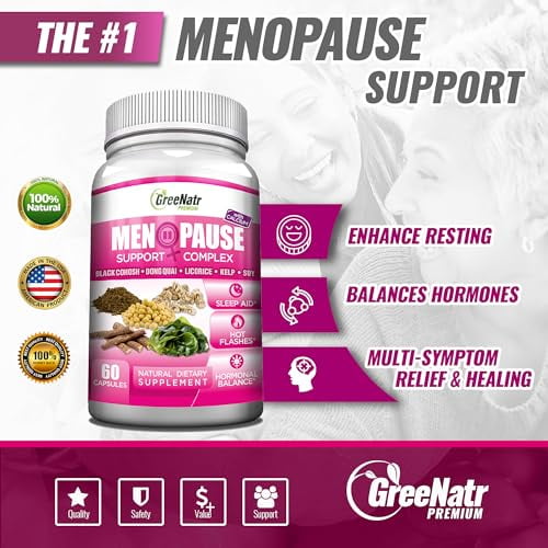 Herbal Menopause Support Complex for Hot Flashes, Night Sweats & Mood