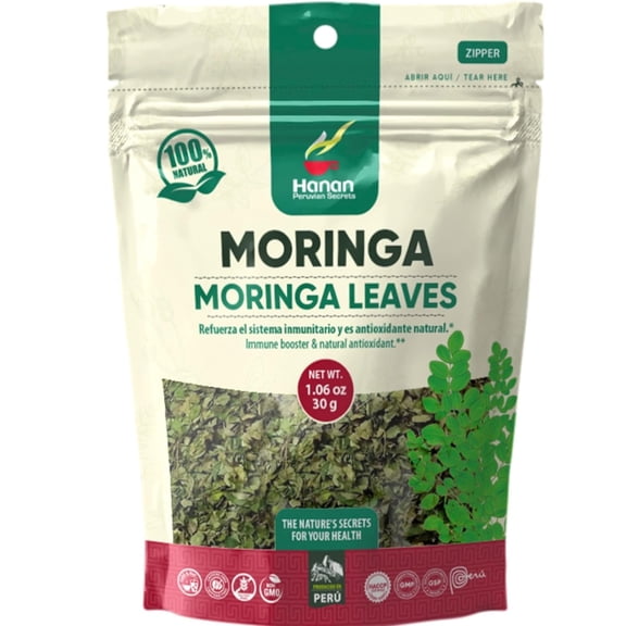 Herbal Moringa Tea (te de moringa) 1.1 oz (30 g) - Natural Dried Oleifera Plant Leaves from Peru