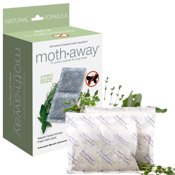 Herbal Moth Repellent Sachets Fresh Mint Scent 18 Pack