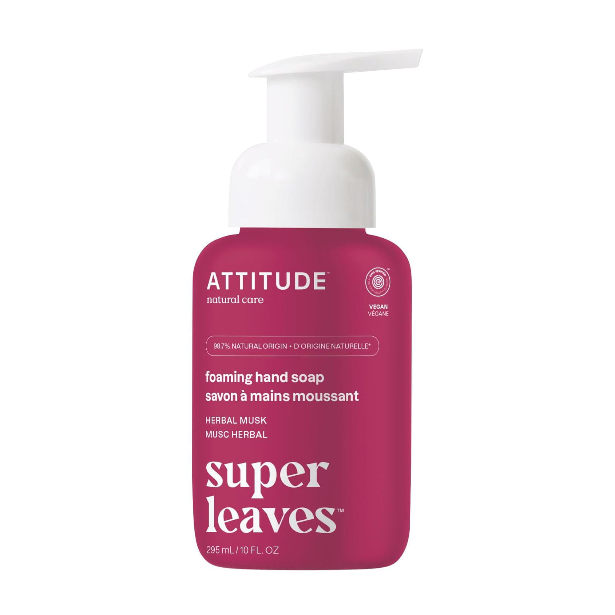 Herbal Musk Foaming hand soap, EWG verified, plant and mineralbased