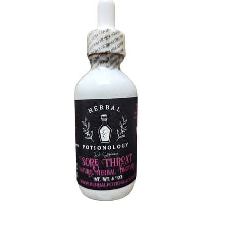 Herbal Potionology Sore Throat Herbal Tincture Elderberry 1 Count