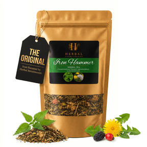 Herbal Renaissance Iron Hammer Herbal Tea for Kidney and Liver Detox 4oz | Loose Leaf Kidney Tea with Nettle, Dandelion, Sarsaparilla, Mulberry, Burdock, and Rosehips | Herbalist Formulated
