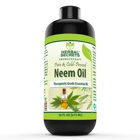 Herbal Secrets 100% Pure Cold Pressed Neem (Azadirachta indica) Essential Oil 16 Fl. oz | Best use with Oil Diffusers, Potpourri, and Wicking Fragrance Diffusers | Pure & Cold Pressed | Made in USA