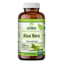 Herbal Secrets Aloe Vera 5000mg Per Serving 120 Softgels Supplement | Non-GMO | Gluten Free