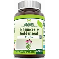 Herbal Secrets Echinacea & Goldenseal Root 450 Mg Capsules (250 Count) (Non-GMO) -Supports Immune and Respiratory Response* Supports Mucous Membranes, Immune Functions During Times of Seasonal*