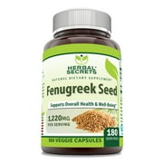 Herbal Secrets Fenugreek Seed 1220 Mg Per Serving 360 Veggie Capsules Supplement | Non-GMO | Gluten Free | Made in USA