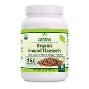 Herbal Secrets Natural Ground Flaxseeds 2 Lbs Powder | 14 Grams Per Serving | 65 Servings | Excellent Vegan Source of Fiber & Omega -3 Fatty Acids | Non-GMO