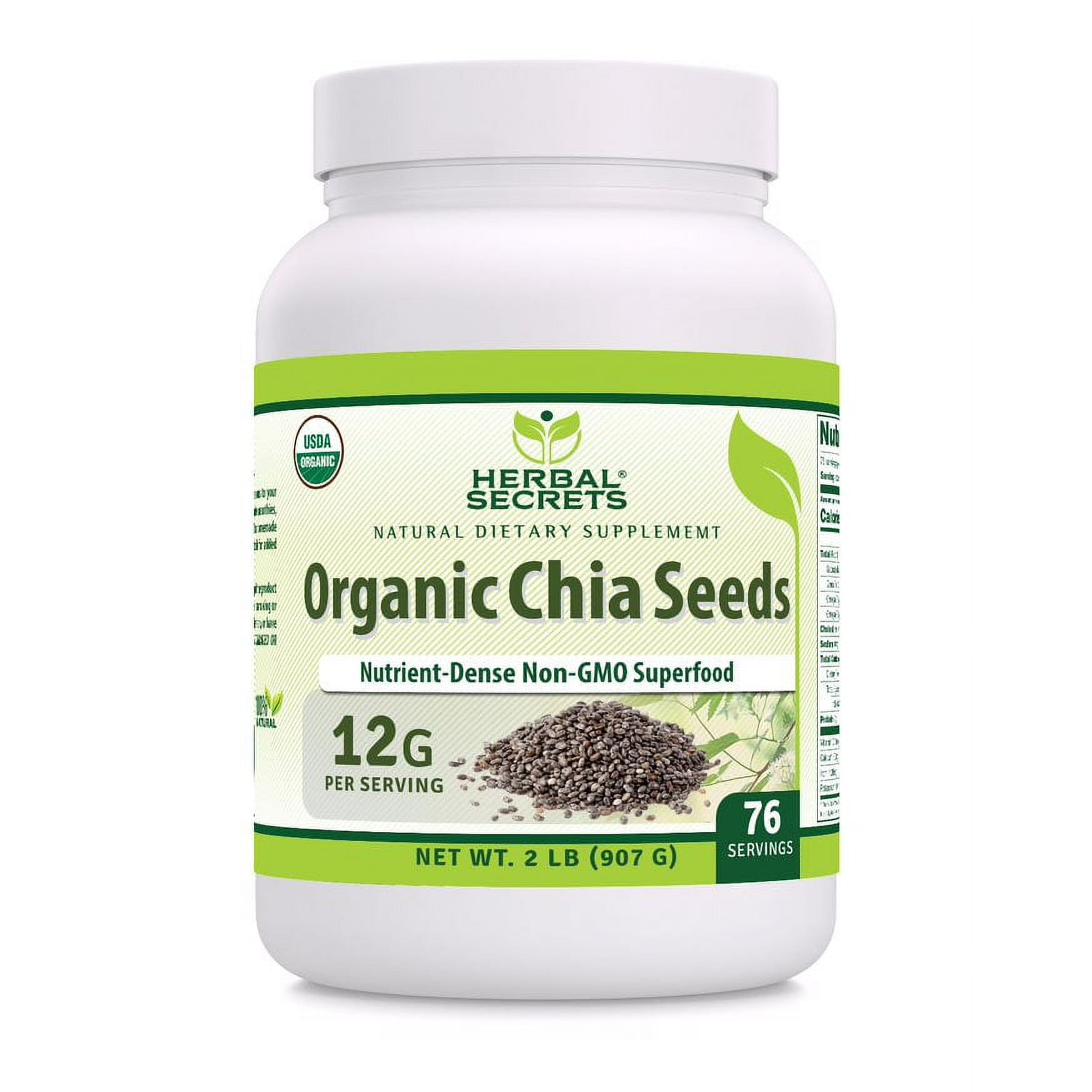 Herbal Secrets Organic Chia Seed - 2 Lbs