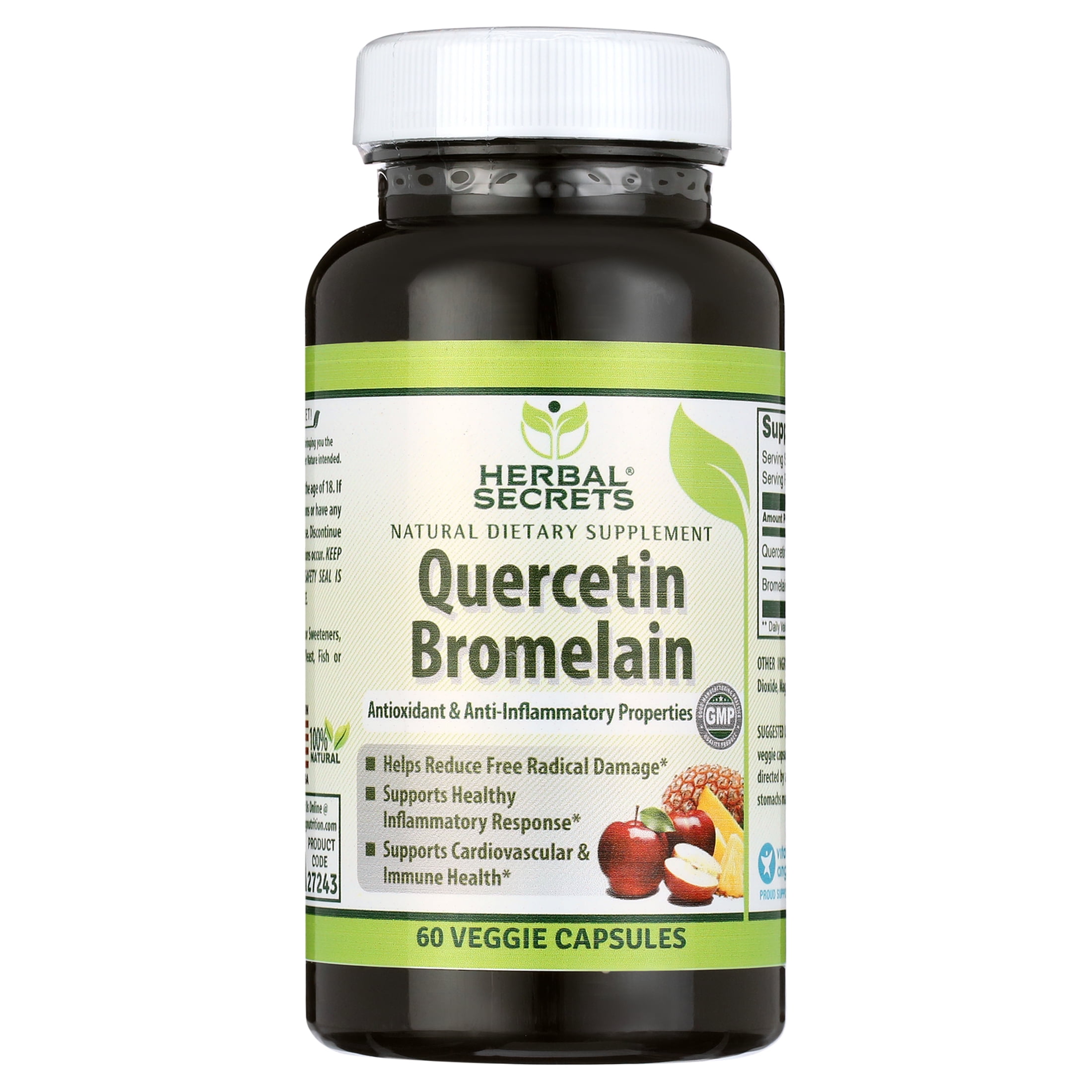 Herbal Secrets Quercetin With Bromelain 800 Mg 60 VCaps