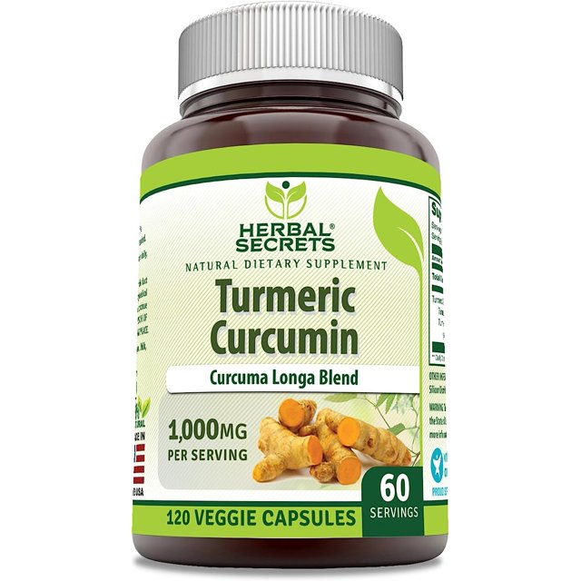 Herbal Secrets Turmeric Curcumin 1000 mg Per Serving 120 Veggie