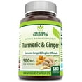 thumbnail image 1 of Herbal Secrets Turmeric & Ginger 500 Mg Per Serving 180 Veggie Capsules Supplement | 225mg of Turmeric & 275mg of Ginger | Non-GMO | Gluten Free, 1 of 5